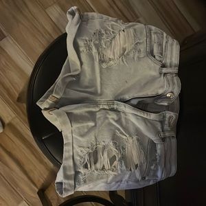 american eagle stretch denim shorts, size 8 only worn once